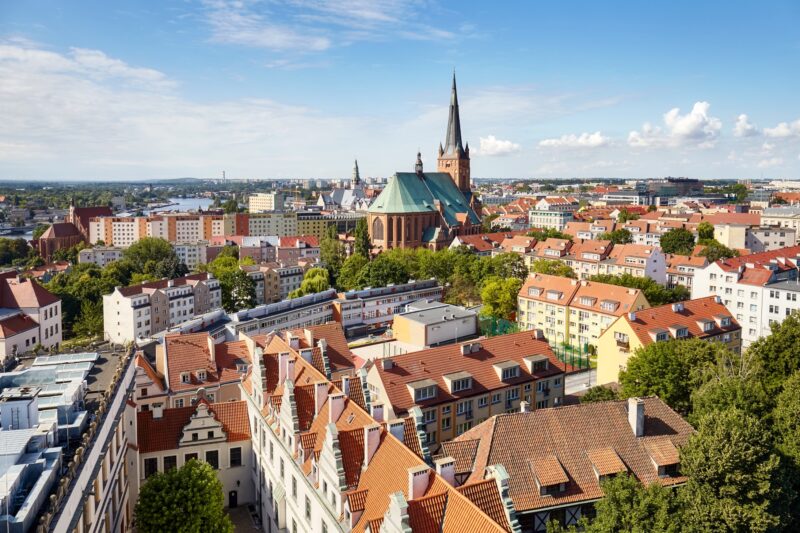 Innenstadt Stettin aus der Vogelperspektive