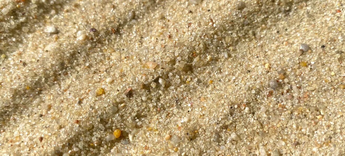 Nahaufnahme Sand als Wärmespeicher