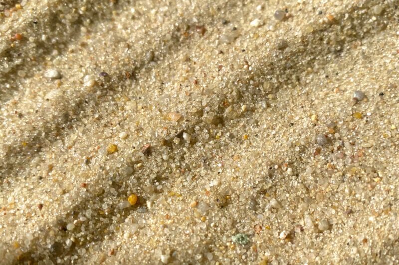 Nahaufnahme Sand als Wärmespeicher
