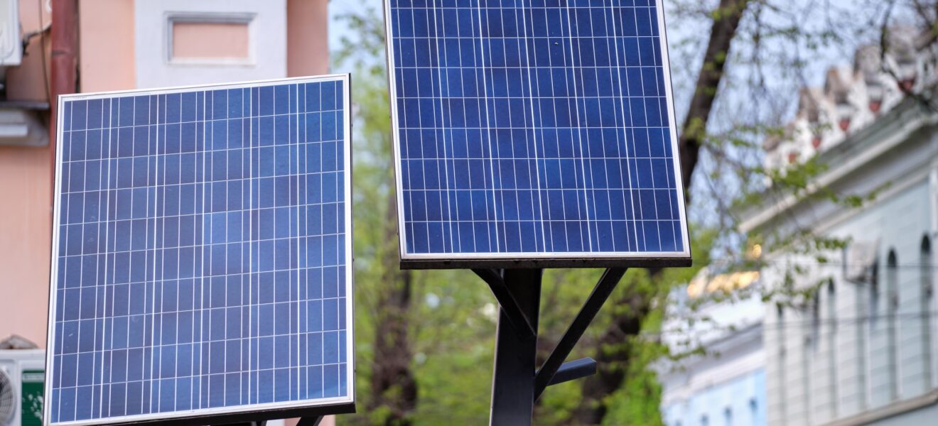 Solarpanel in einer Solarhauptstadt