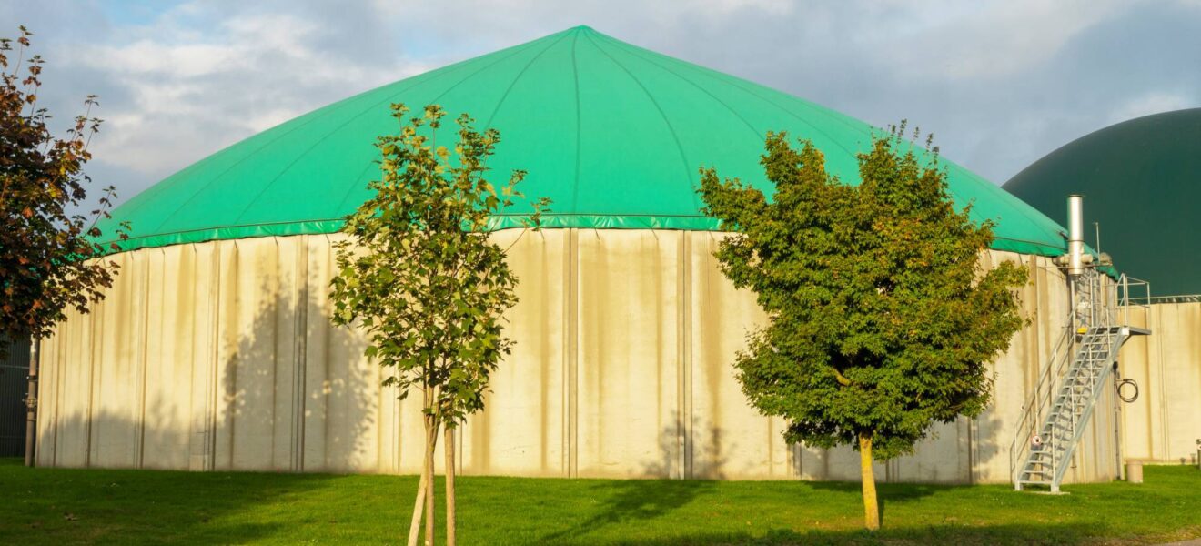 Biogasanlage zur Gewinnung von Energie aus Abfall