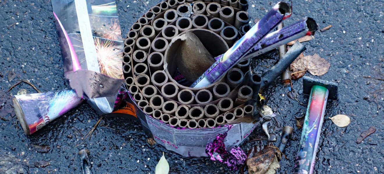 Abgebranntes Silvesterfeuerwerk