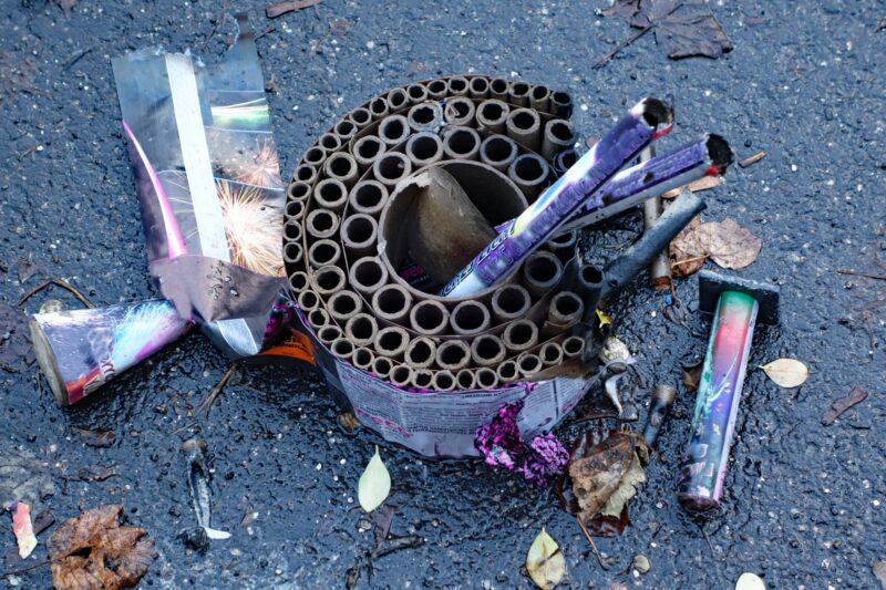 Abgebranntes Silvesterfeuerwerk