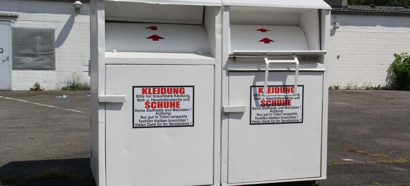 Altkleidercontainer für Alttextilien