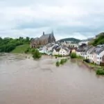 Hochwasser der Saar in Saarburg 2021