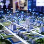 Modell digitaler Zwilling Stadt