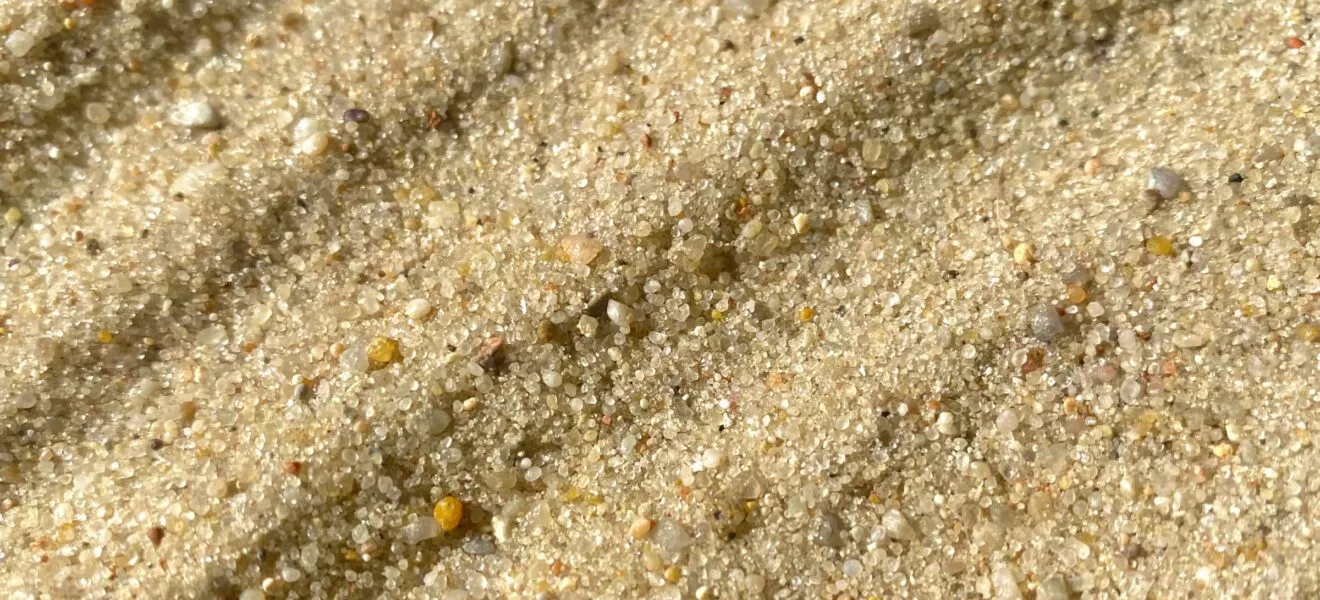 Nahaufnahme Sand als Wärmespeicher