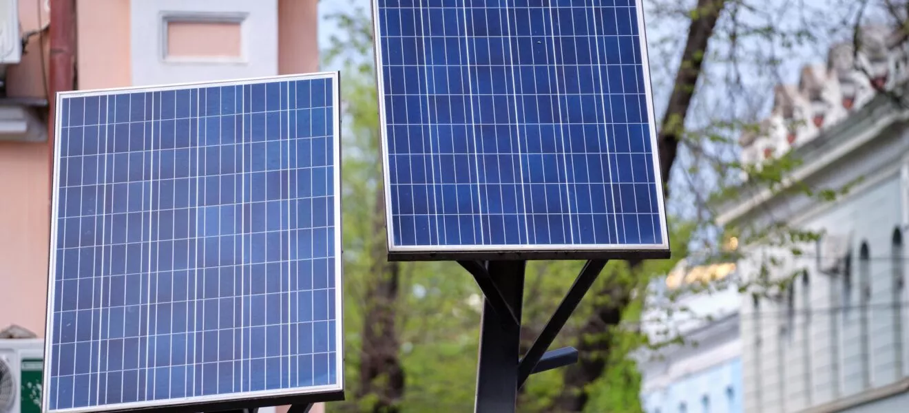 Solarpanel in einer Solarhauptstadt