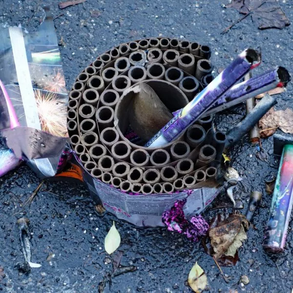 Abgebranntes Silvesterfeuerwerk