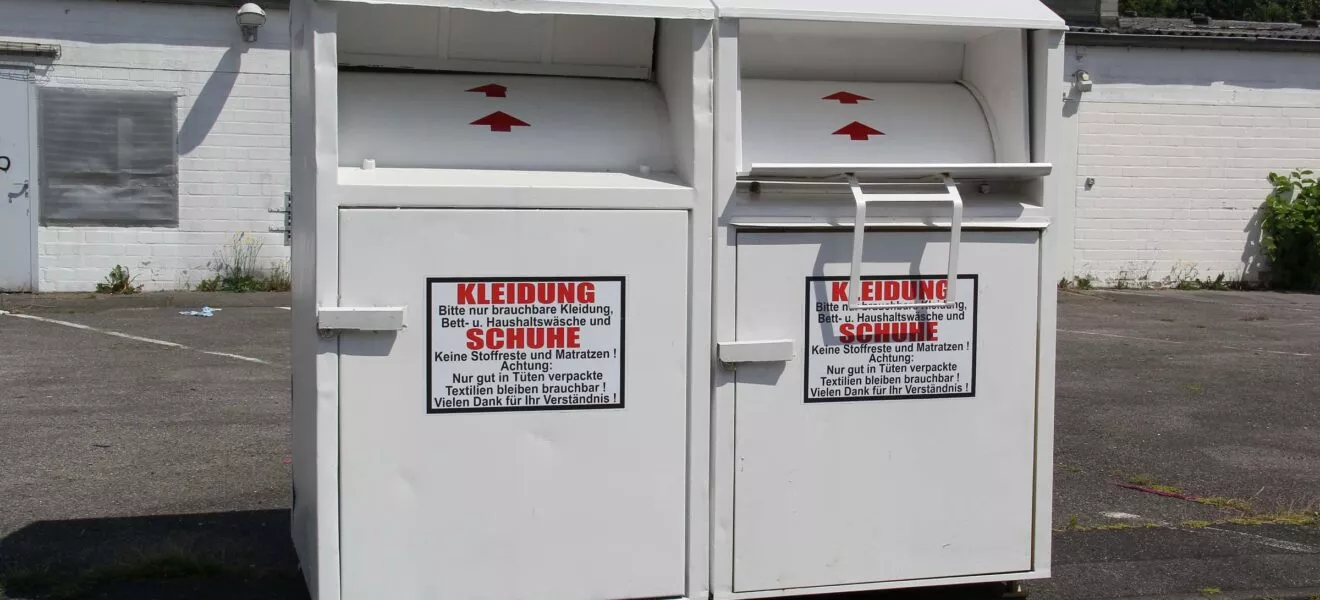 Altkleidercontainer für Alttextilien